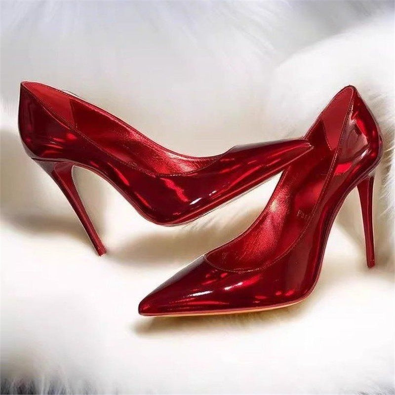 Damen Stiletto-Pumps mit glänzender Oberfläche R&B