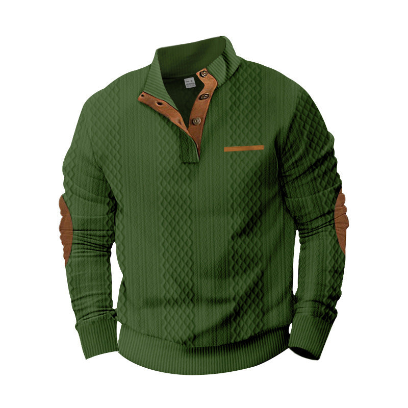 Herren Strickpullover mit modernem Kragen und strukturierter Oberfläche R&B