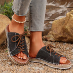 Damen Schnürsandalen im lässigen Design mit Komfortsohle R&B