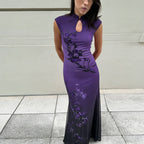 Damen Maxikleid mit elegantem, floralem Design R&B