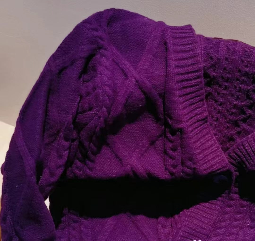 Damen Grob gestrickte Cardigan mit dekorativen Sternen R&B