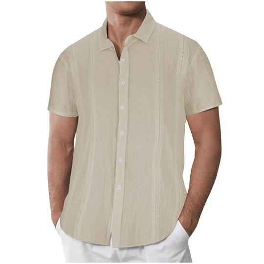 Herren Kurzarmhemd mit stilvollem Strukturdesign R&B