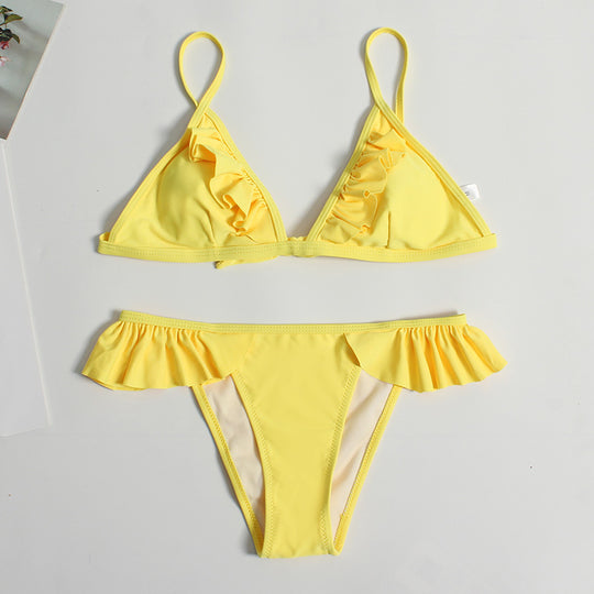 Damen Triangel-Bikini mit Rüschen R&B
