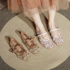 Damen Ballerinas mit floralem Stickereibesatz R&B