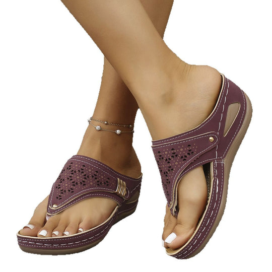 Damen Komfortable Zehentrenner-Sandalen mit ausgeschnittenem Design R&B
