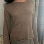 Damen Eleganter Feinstrickpullover mit lässigem Schnitt und Rundhalsausschnitt R&B