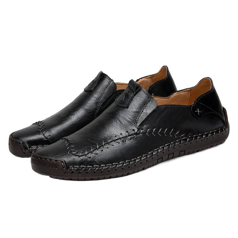 Damen Elegante Mokassins aus hochwertigem Leder mit bequemem Druckverschluss R&B