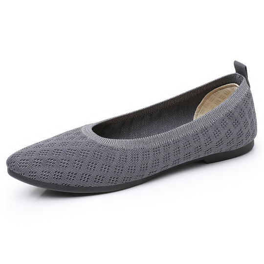 Damen Elegante und bequeme Ballerinas mit atmungsaktivem Strickdesign R&B