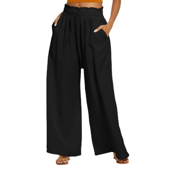 Damen Weite Freizeithose mit elastischem Bund und praktischen Taschen R&B