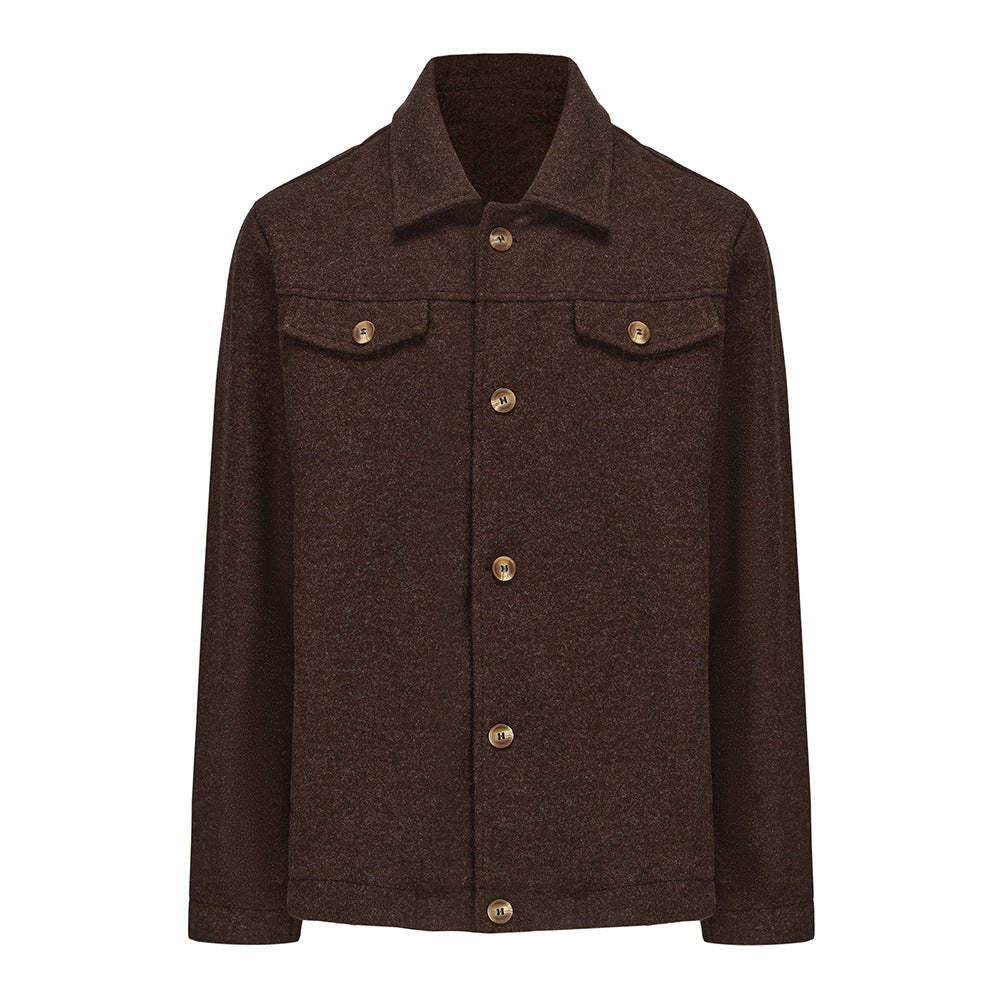Herren Trendige Boucle-Jacke R&B