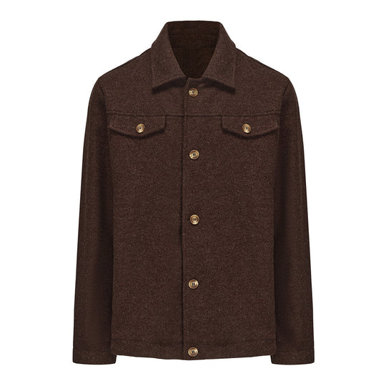 Herren Trendige Boucle-Jacke R&B