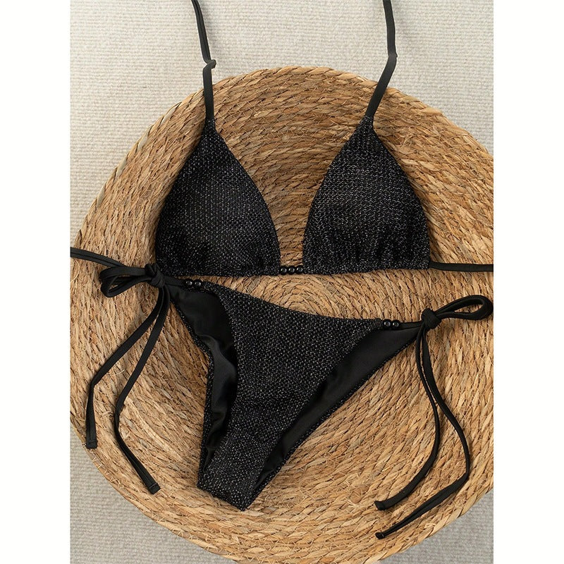 Damen Bikini-Set mit trendy Lochstrick-Design R&B