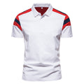 Herren Poloshirt mit modernem Farbblockdesign und atmungsaktiver Baumwollmischung