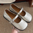 Damen Ballerinas mit modischer Schnallen-Applikation und bequemem Fußbett R&B