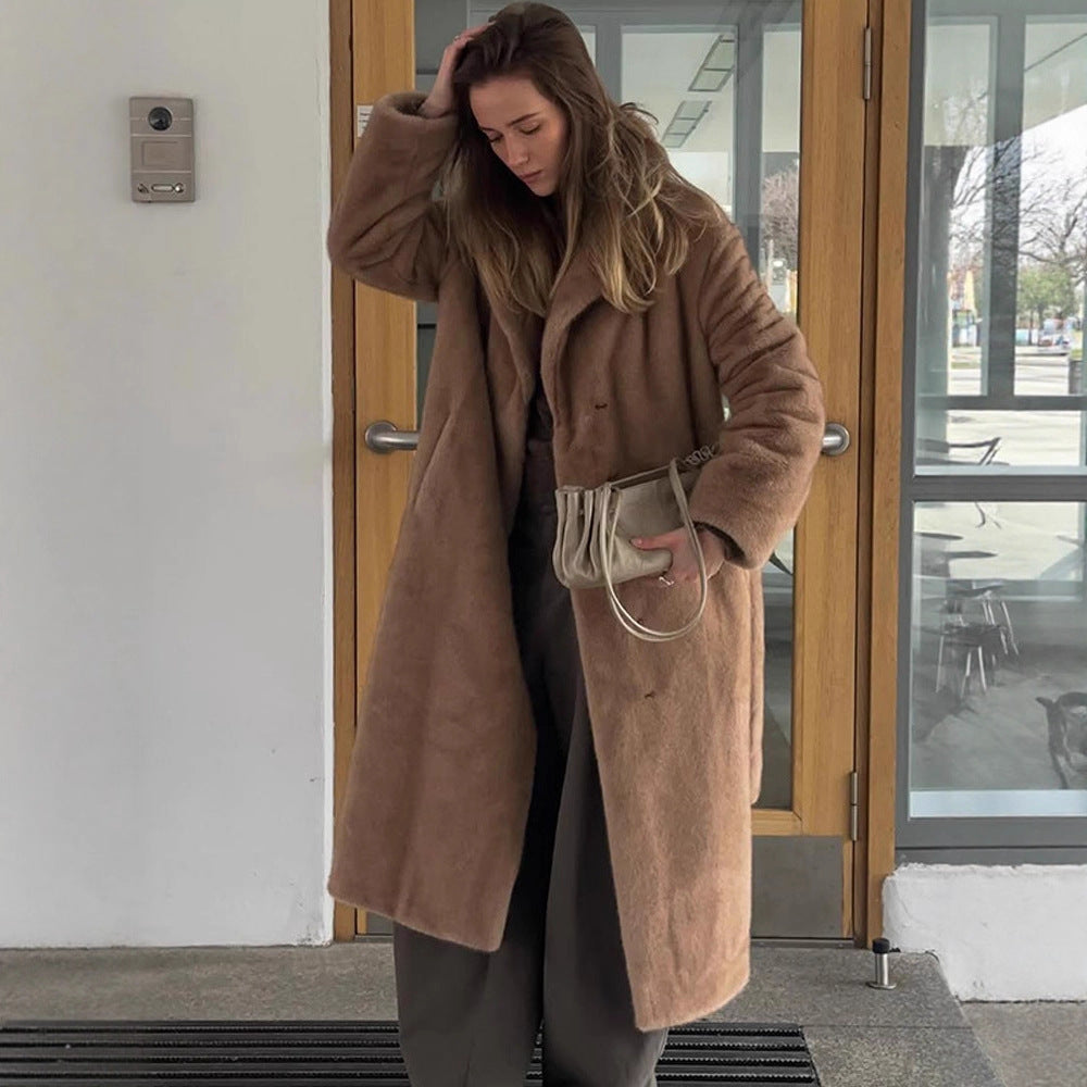 Damen kuscheliger und eleganter Mantel R&B