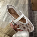Damen Slingback-Ballerinas aus atmungsaktivem Netzmaterial mit eleganten Riemen