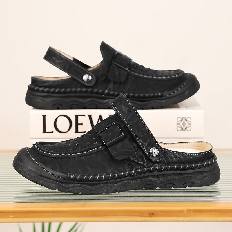 Damen Komfortable Clogs mit verstellbarem Riemen und atmungsaktiver Obermaterialstruktur R&B