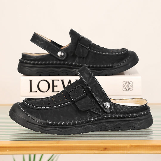 Damen Komfortable Clogs mit verstellbarem Riemen und atmungsaktiver Obermaterialstruktur R&B