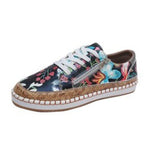 Damen modische Sneakers mit elegantem Reißverschluss und Korksohle R&B