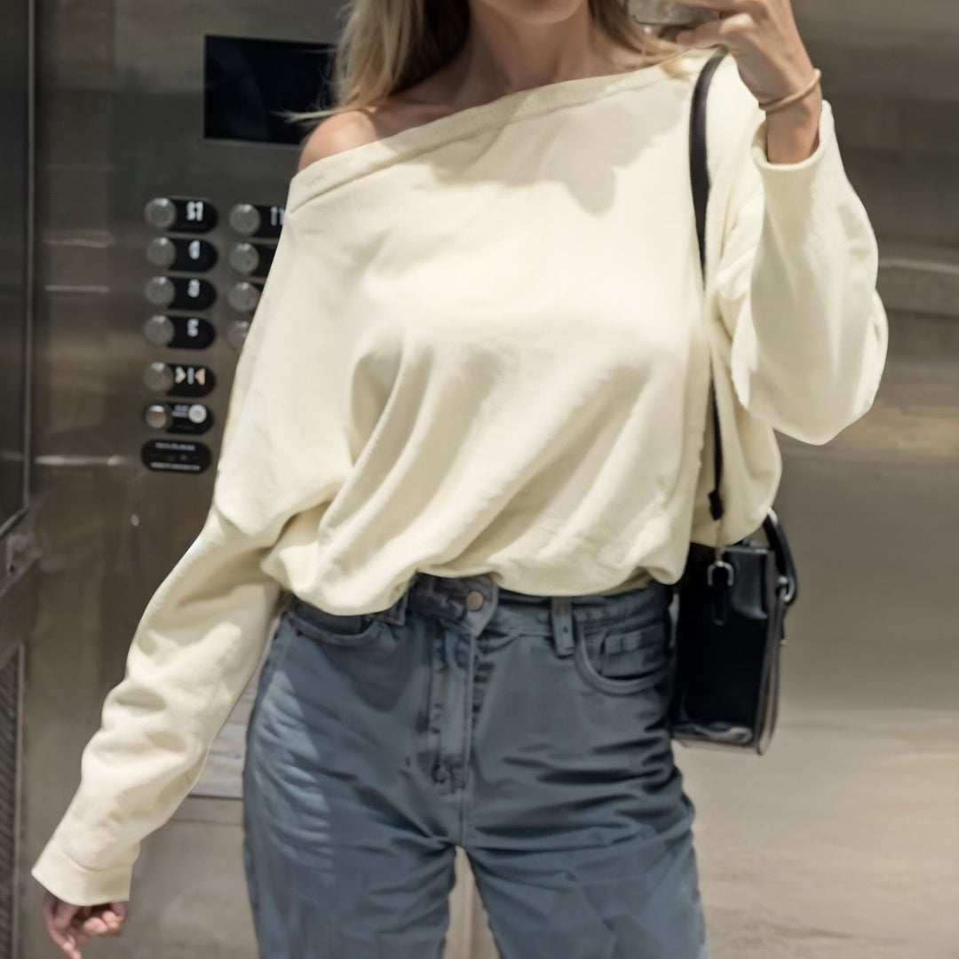 Damen Off-Shoulder Sweatshirt R&B