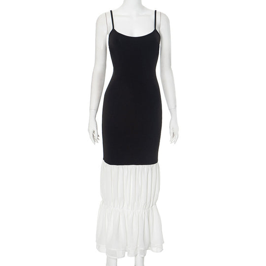Damen Langarm Maxi-Kleid mit Rüschensaum R&B