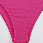Damen Hochtailliertes Bikini-Set mit Rüschen und floralem Detail R&B