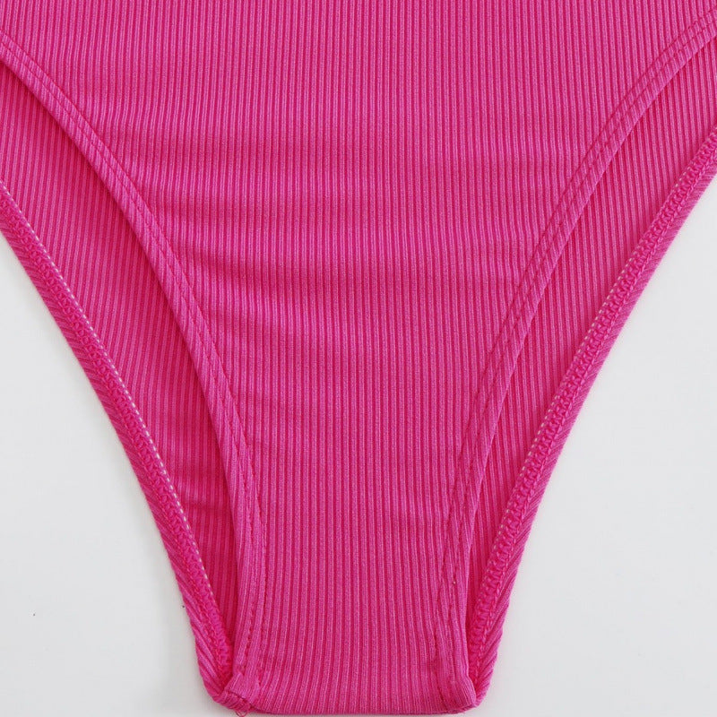 Damen Hochtailliertes Bikini-Set mit Rüschen und floralem Detail R&B