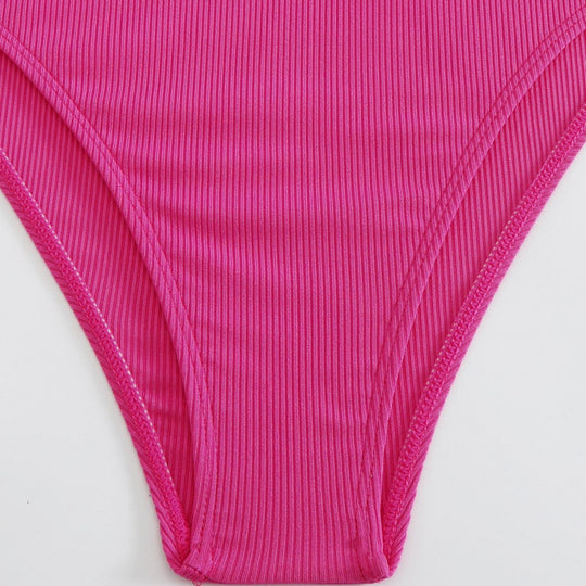 Damen Hochtailliertes Bikini-Set mit Rüschen und floralem Detail R&B