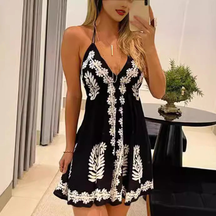 Damen verspieltes Sommerkleid mit elegante Stickereien R&B