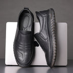 Damen Elegante Slip-On Lederschuhe mit rutschfester Sohle R&B