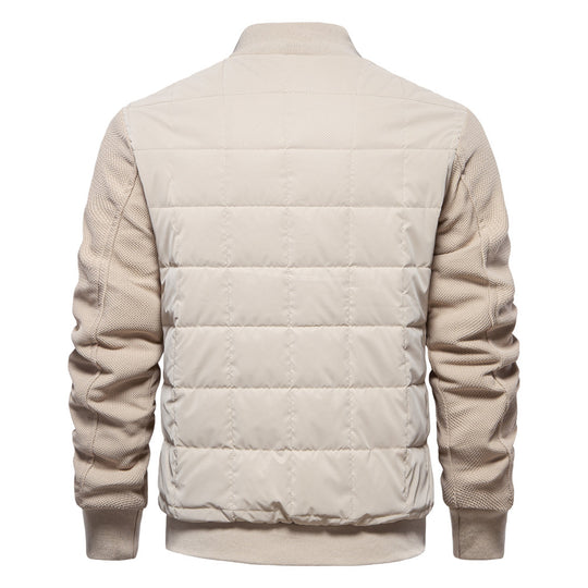 Herren Steppjacke mit sportlichen Details und praktischem Reißverschluss R&B