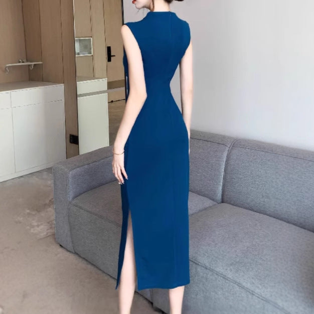 Damen Elegantes Midikleid mit figurformendem Design und Raffungen R&B