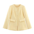 Damen moderne Blazerjacke mit strukturiertem Design R&B