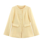 Damen moderne Blazerjacke mit strukturiertem Design R&B