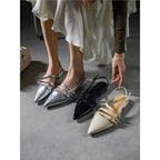 Damen elegante Ballerinas mit verziertem Riemendesign R&B