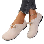 Damen Mokassin Schuhe mit modischem Schnür-Detail und bequemer Sohle R&B