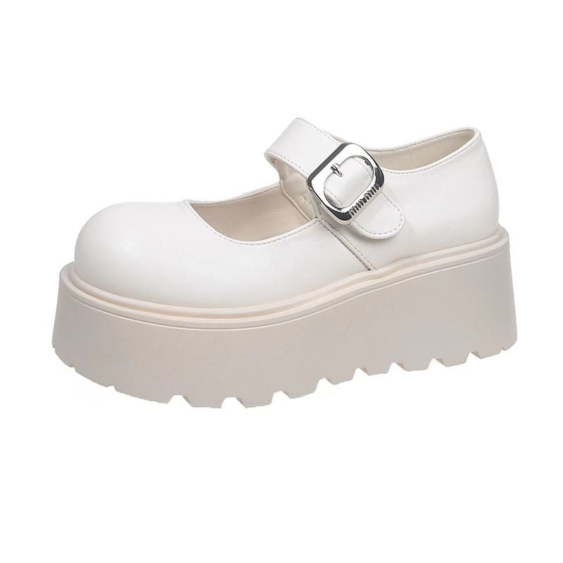 Damen Plattform-Schuhe mit Riemen und modischer Schnalle R&B