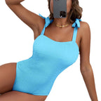 Damen Einteiler Badeanzug mit verspieltem Schleifen-Design und figurformendem Schnitt R&B