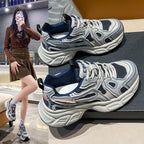 Damen Sportliche Lauf- und Freizeit-Sneaker mit atmungsaktiven Mesh-Einsätzen und dämpfender Sohle R&B
