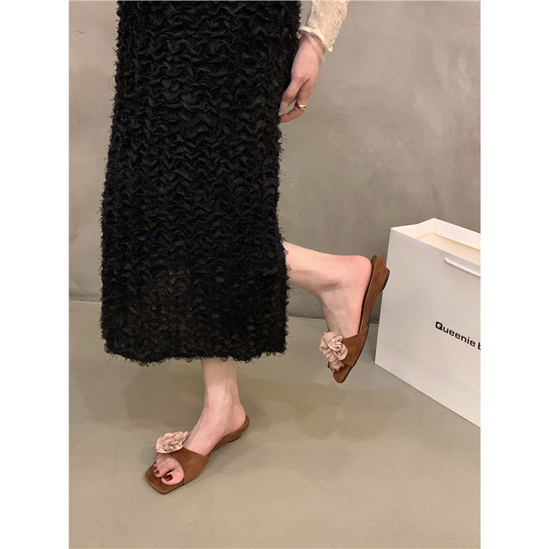 Damen modische Slipper mit Blumenapplikationen R&B