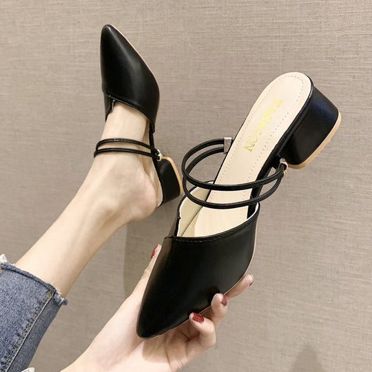 Damen elegante Sling-Pumps mit verstellbarem Riemchen und spitzem Zehenbereich R&B