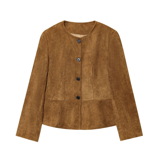Damen elegante Velourjacke R&B