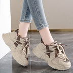 Damen Chunky Sneakers mit atmungsaktiver Mesh-Oberfläche und robustem Profil
