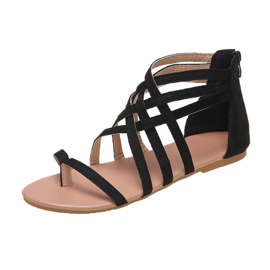 Damen Sommerliche Zehentrenner Sandalen mit floralem Design R&B