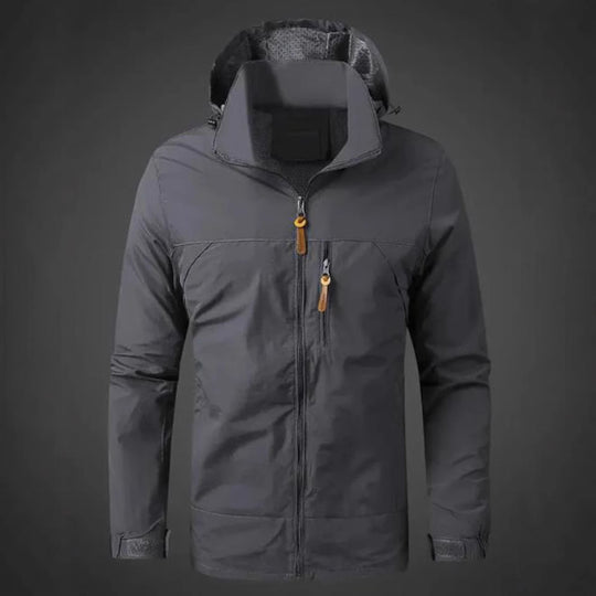Herren Wetterfeste Funktionsjacke mit verstellbarer Kapuze R&B
