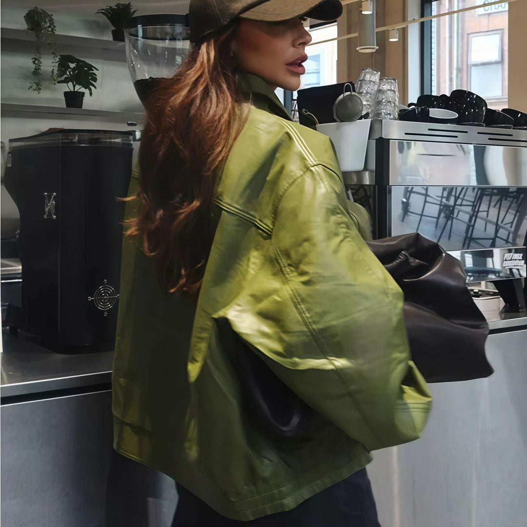 Damen Trendige Oversized-Jacke mit lässigem Schnitt und voluminösen Ärmeln R&B