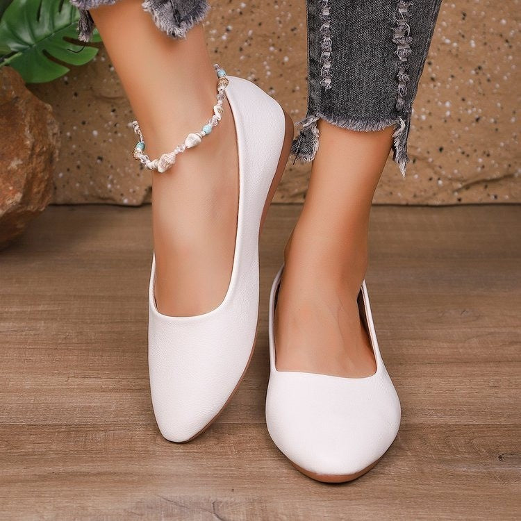 Damen Ballerinas aus weichem Leder mit elegantem Schalen-Ausschnitt R&B