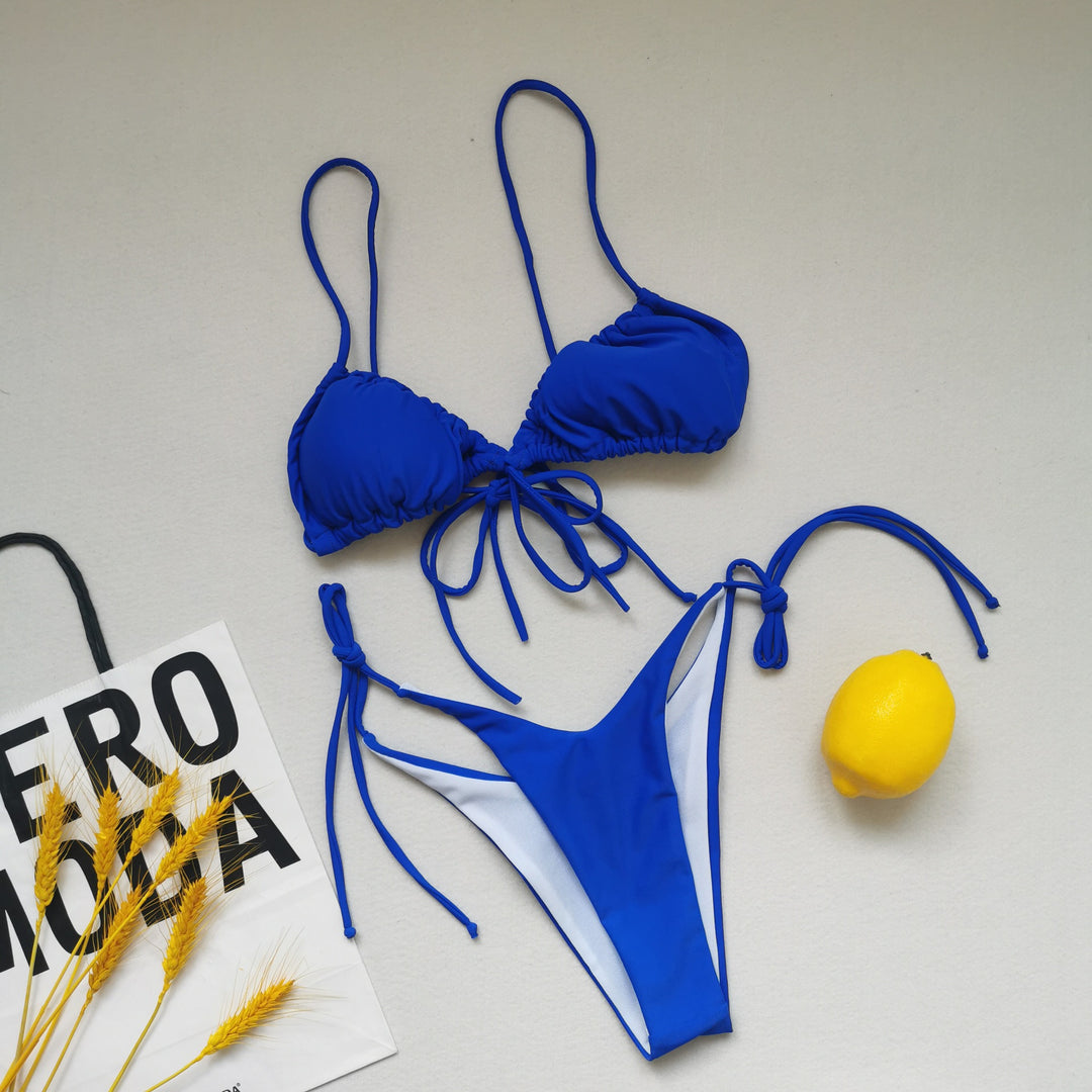 Damen Triangel-Bikini mit regulierbaren Bindebändern R&B