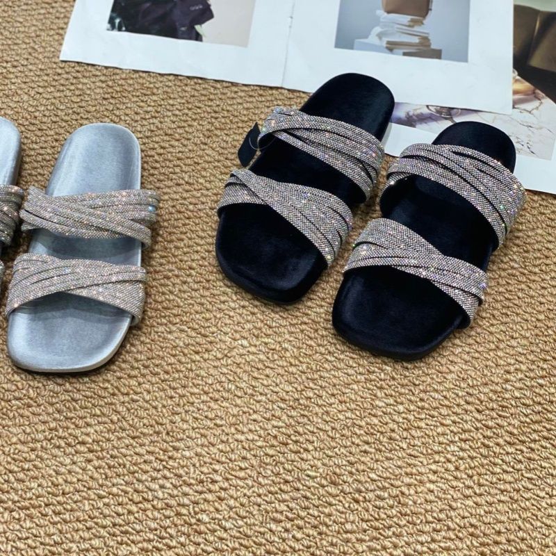 Damen trendige Hausschuhe mit elastischen Riemen R&B