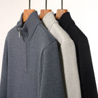Herren kuscheliger Rollkragenpullover mit Reißverschluss